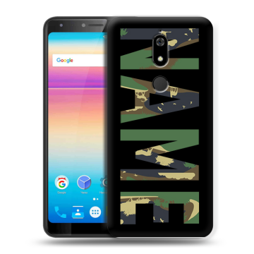 Силиконовый чехол на BQ Space X с принтом NAME