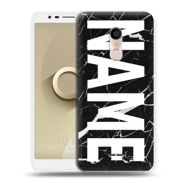 Силиконовый чехол на Alcatel 3C с принтом NAME