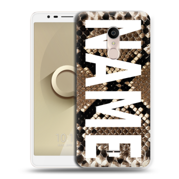 Силиконовый чехол на Alcatel 3C с принтом NAME