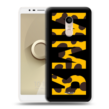 Силиконовый чехол на Alcatel 3C с принтом ИМЯ