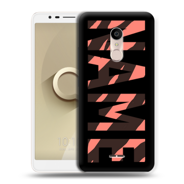 Силиконовый чехол на Alcatel 3C с принтом NAME