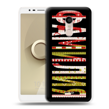 Силиконовый чехол на Alcatel 3C с принтом ФАМИЛИЯ