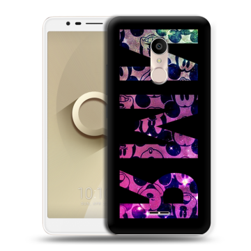 Силиконовый чехол на Alcatel 3C с принтом ИМЯ