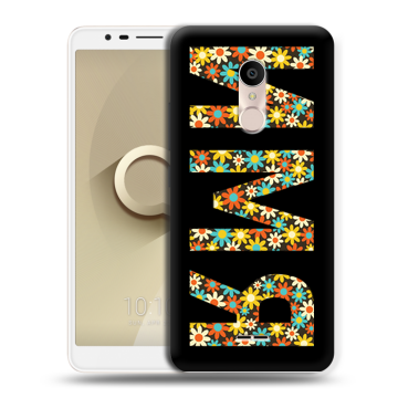 Силиконовый чехол на Alcatel 3C с принтом ИМЯ