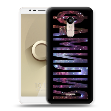Силиконовый чехол на Alcatel 3C с принтом ФАМИЛИЯ
