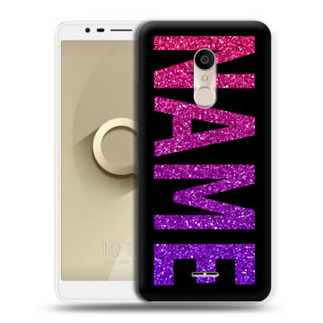 Силиконовый чехол на Alcatel 3C с принтом NAME