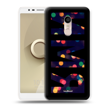Силиконовый чехол на Alcatel 3C с принтом ИМЯ