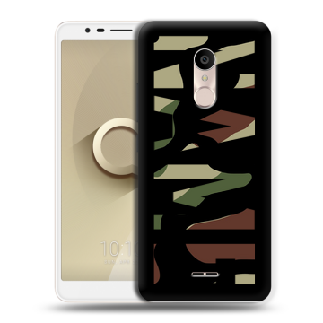 Силиконовый чехол на Alcatel 3C с принтом NAME