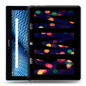 Силиконовый чехол на планшета Lenovo Tab 10 TB-X103F с принтом ИМЯ