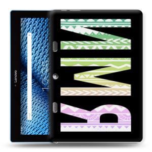 Силиконовый чехол на планшета Lenovo Tab 10 TB-X103F с принтом ИМЯ