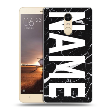 Силиконовый противоударный чехол на Xiaomi RedMi Note 4X с принтом NAME
