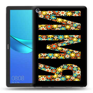 Силиконовый чехол на Huawei MediaPad M5 10.8 с принтом ИМЯ