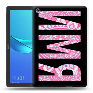 Силиконовый чехол на Huawei MediaPad M5 10.8 с принтом ИМЯ