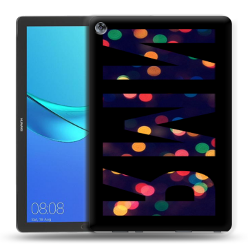 Силиконовый чехол на Huawei MediaPad M5 10.8 с принтом ИМЯ