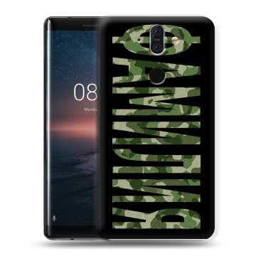 Силиконовый чехол на Nokia 8 Sirocco с принтом ФАМИЛИЯ