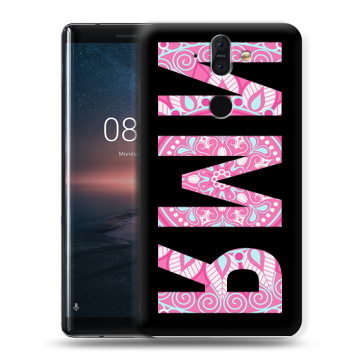 Силиконовый чехол на Nokia 8 Sirocco с принтом ИМЯ