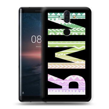 Силиконовый чехол на Nokia 8 Sirocco с принтом ИМЯ