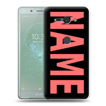 Силиконовый чехол на Sony Xperia XZ2 Compact с принтом NAME
