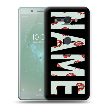 Силиконовый чехол на Sony Xperia XZ2 Compact с принтом NAME