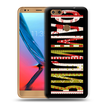Силиконовый чехол на ZTE Blade V9 с принтом ФАМИЛИЯ
