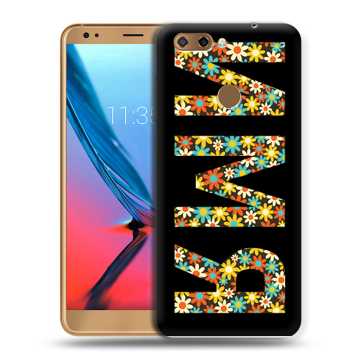 Силиконовый чехол на ZTE Blade V9 с принтом ИМЯ