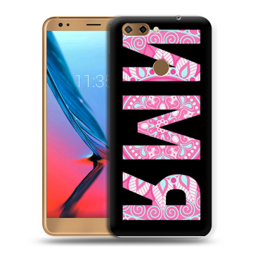 Силиконовый чехол на ZTE Blade V9 с принтом ИМЯ