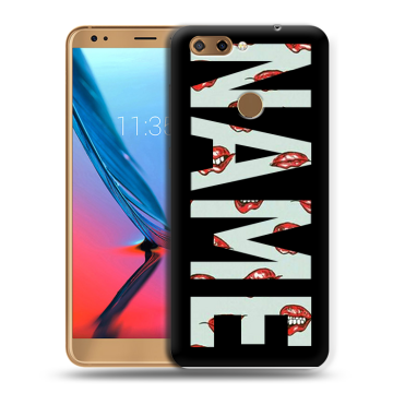 Силиконовый чехол на ZTE Blade V9 с принтом NAME