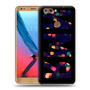 Силиконовый чехол на ZTE Blade V9 с принтом ИМЯ