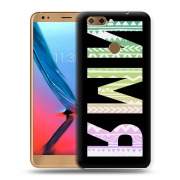 Силиконовый чехол на ZTE Blade V9 с принтом ИМЯ