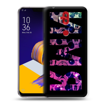 Силиконовый чехол на ASUS ZenFone 5 Lite с принтом ИМЯ