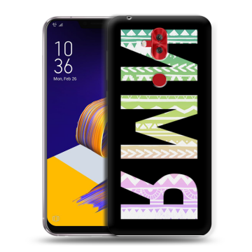 Силиконовый чехол на ASUS ZenFone 5 Lite с принтом ИМЯ