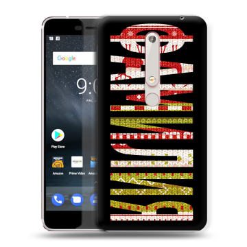 Пластиковый чехол на Nokia 6.1 с принтом ФАМИЛИЯ