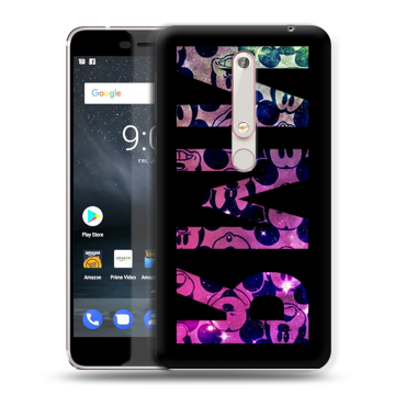 Пластиковый чехол на Nokia 6.1 с принтом ИМЯ