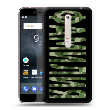 Пластиковый чехол на Nokia 6.1 с принтом ФАМИЛИЯ