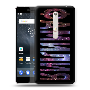 Пластиковый чехол на Nokia 6.1 с принтом ФАМИЛИЯ