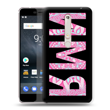 Пластиковый чехол на Nokia 6.1 с принтом ИМЯ