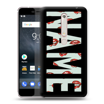 Пластиковый чехол на Nokia 6.1 с принтом NAME