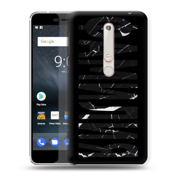 Пластиковый чехол на Nokia 6.1 с принтом ФАМИЛИЯ