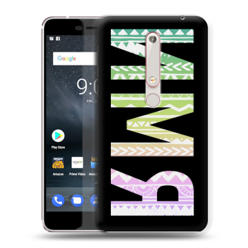 Пластиковый чехол на Nokia 6.1 с принтом ИМЯ