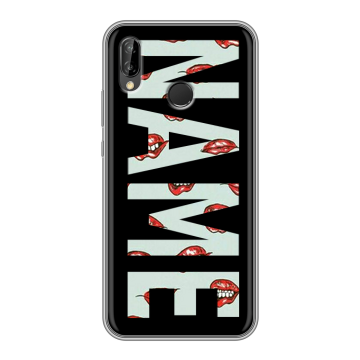 Силиконовый чехол на Huawei P20 Lite с принтом NAME
