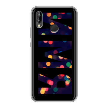 Силиконовый чехол на Huawei P20 Lite с принтом ИМЯ