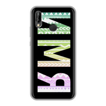 Силиконовый чехол на Huawei P20 Lite с принтом ИМЯ