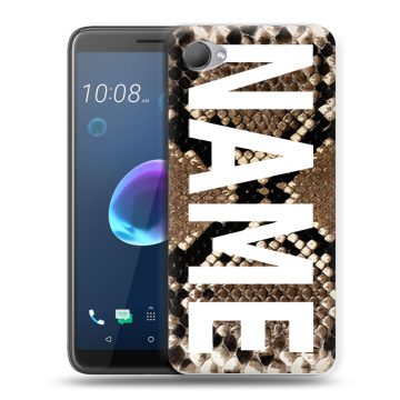 Силиконовый чехол на HTC Desire 12 с принтом NAME