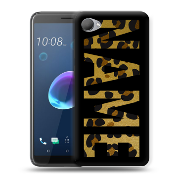 Силиконовый чехол на HTC Desire 12 с принтом NAME