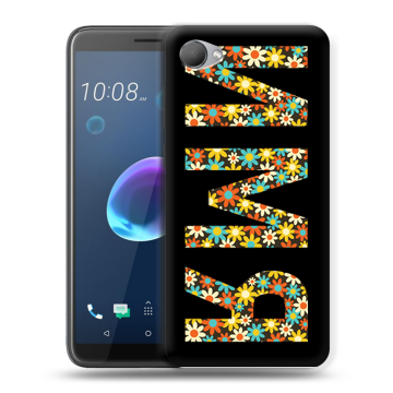 Силиконовый чехол на HTC Desire 12 с принтом ИМЯ