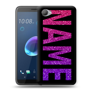 Силиконовый чехол на HTC Desire 12 с принтом NAME