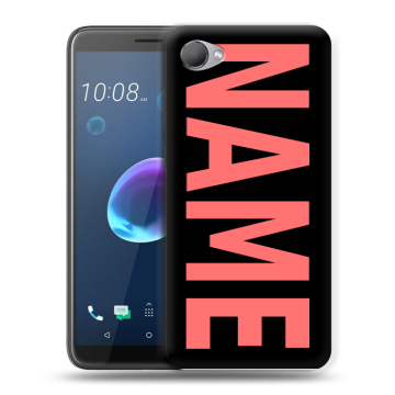 Силиконовый чехол на HTC Desire 12 с принтом NAME