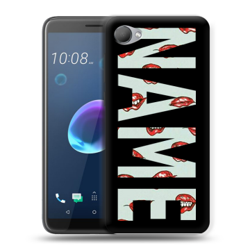 Силиконовый чехол на HTC Desire 12 с принтом NAME