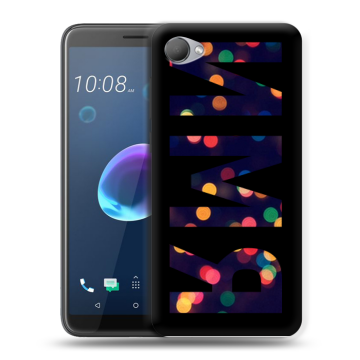 Силиконовый чехол на HTC Desire 12 с принтом ИМЯ