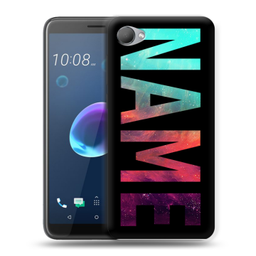 Силиконовый чехол на HTC Desire 12 с принтом NAME